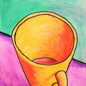 refil #541 (cartão colecionável do artista) 6,35 cm x 8,89 cm por Mike Kraus - aceo atc gourmets cozinha jantar café cafeteria bebendo leite