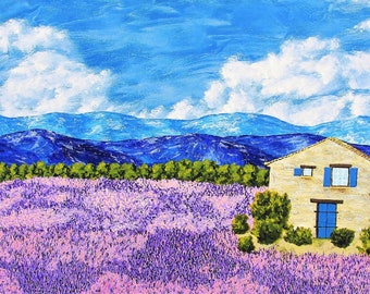 Lavender Farm (ORIGINAL DIGITAL DOWNLOAD) by Mike Kraus-art provence france french europe flowers mountains beautiful designers mother's day
