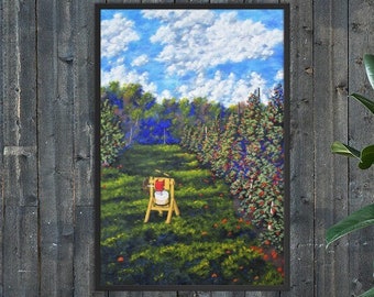 Upstate Apple Farm (FRAMED PRINT) by Mike Kraus - art fruits harvesting trees upic picking new york ny autumn fall juice nature presses food