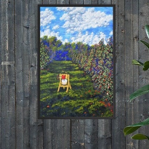 Upstate Apple Farm (gerahmter Druck) von mike Kraus - Kunst Obst bäume ernten upic picking new york ny herbst saft natur gepresstes lebensmittel