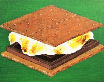 Have S'more (ORIGINAL DIGITAL DOWNLOAD) by Mike Kraus - food desserts snacks graham crackers marshmallow chocolate candy camping fire fun