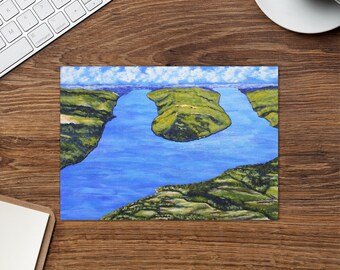 Bluff Point am Keuka-See (Grußkarte) von Mike Kraus - Kunst New York ny Fingerseen Kabine Geschenk Muttertag Ostern Amerika Valentinstag