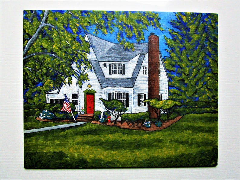 Custom Commission Original Artwork by Mike Kraus landscapes trees forest woods nature wildlife animals houses homes still life gifts place image 9