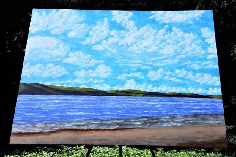 Canandaigua Lake ORIGINAL ACRYLIC PAINTING 36 x 48 by Mike Kraus art finger lakes ny upstate new york beaches summer cottage flx swim image 3