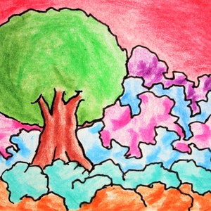 árvore-mãe nº 528 (cartão colecionável do artista) 6,35 cm x 8,89 cm por Mike Kraus - aceo atc floresta bosques natureza Dia dos Pais