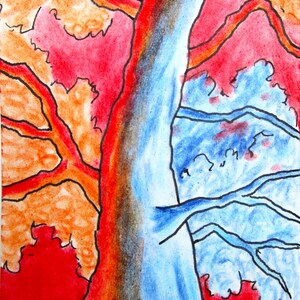 bosques crepusculares #548 (cartão colecionável do artista) 6,35 cm x 8,89 cm por Mike Kraus - aceo atc Natal hanucá Chanucá eid presente