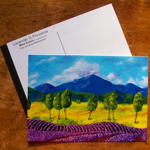 lavande en Provence (carte postale) 12,7 cm x 17,8 cm par Mike Kraus - France français l'amour Saint-Valentin cadeau poster expédition