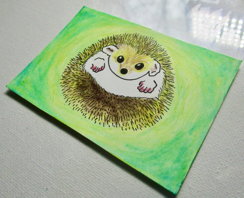Lookin' Sharp, Hedgehog! #599 (ARTIST TRADING CARDS) 2.5