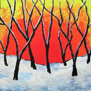 brilho de inverno #466 (cartão colecionável do artista) 6,35 cm x 8,89 cm por Mike Kraus - aceo atc Natal Hanukkah eid Presente enchedor