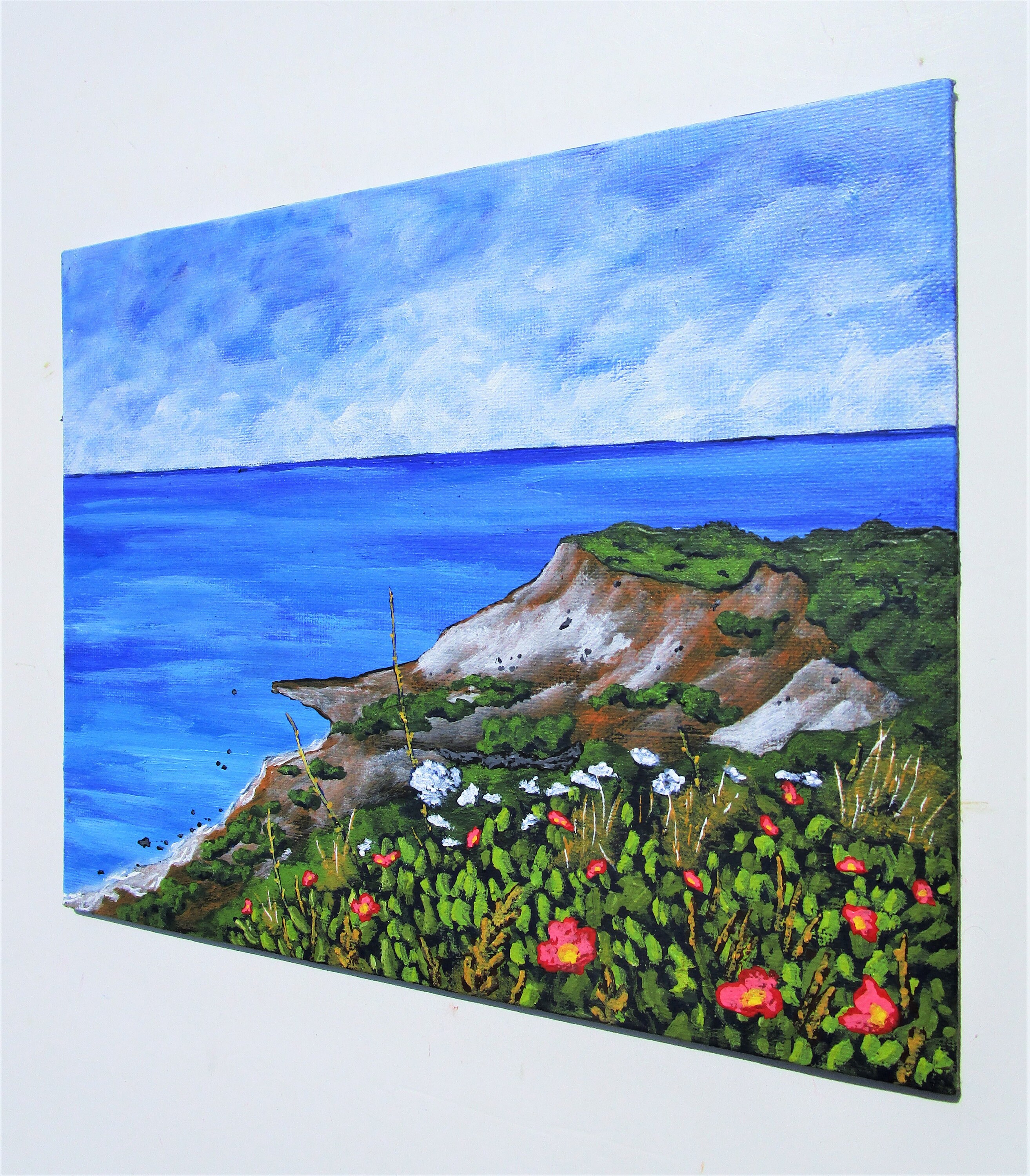 マーサズヴィニヤード島オリジナルのアクリル画 3 Cm X 25 4 Cm By Mikekraus 美術 Etsy 日本