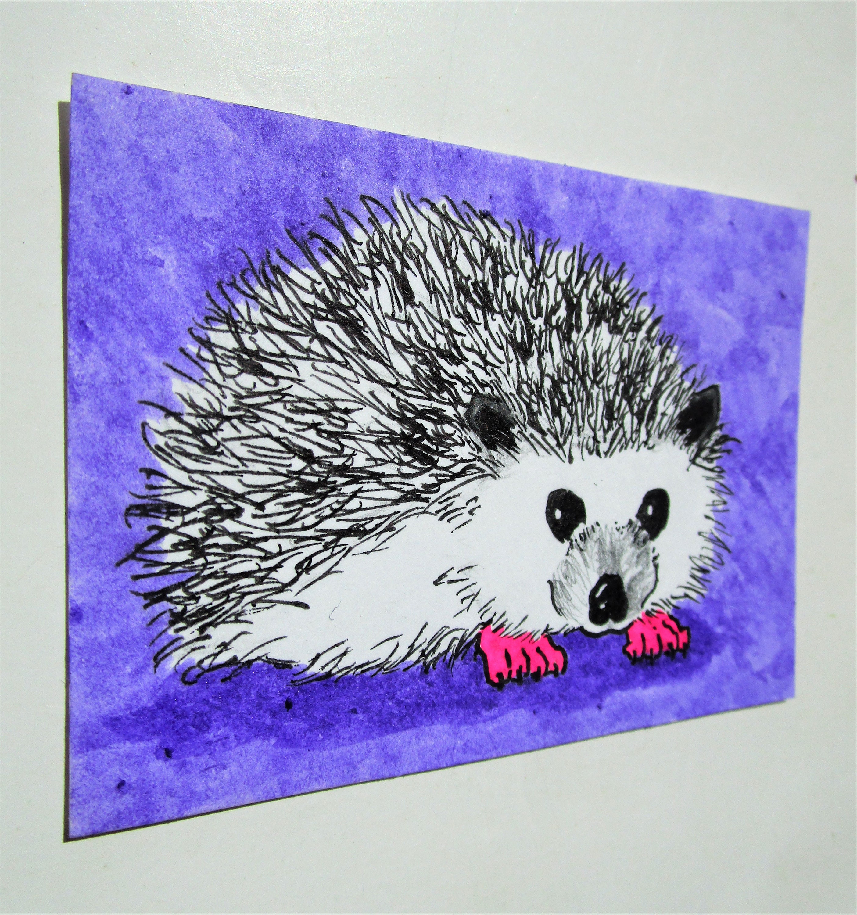 Lookin' Sharp Hedgehog 434 ARTIST TRADING CARDS - Etsy
