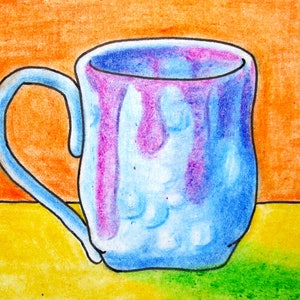 Caneca de artista # 565 (cartão colecionável do artista) 6,35 cm x 8,89 cm por Mike Kraus - aceo atc café xícara cozinha sala de jantar