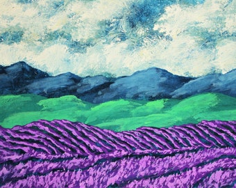 Lavender In Provence #517 (ARTIST TRADING CARDS) 2.5" x 3.5" by Mike Kraus - aceo atc mother's day mom gifts presents france french flowers