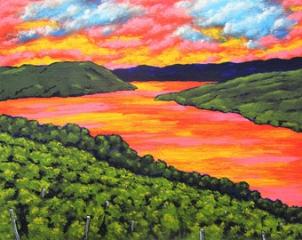 Bluff Point at Keuka Lake (ORIGINAL DIGITAL DOWNLOAD) by Mike Kraus- art finger lakes new york upstate ny flx qka cottage houses valentine's