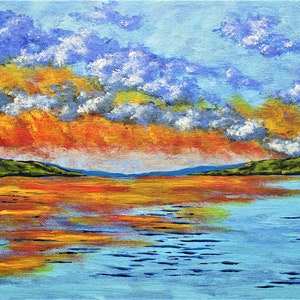 Seneca See (originaler digitaler herunterladen) von Mike Kraus - Kunstwerk Fingerseen New York Sommer- Weinberg Sonnenuntergänge Strand