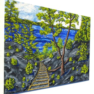 Canandaigua Lake ORIGINAL ACRYLIC PAINTING 16 x 20 by Mike Kraus art finger rochester syracuse buffalo new york ny upstate flx nature image 3