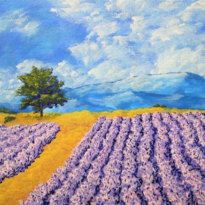 Lavender In Provence (ORIGINAL DIGITAL DOWNLOAD) by Mike Kraus - art flowers france french summer clouds sky mountains gifts easter passover