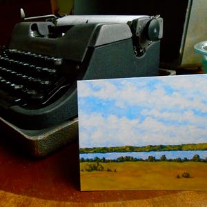 Skaneateles lac (reproduction imprimée carte de voeux) 10.2 cm x 14 cm par Mike Kraus