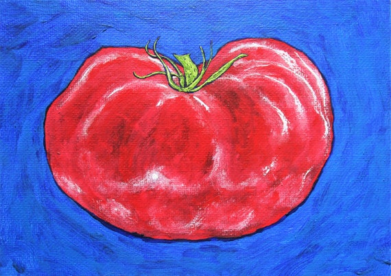 Heirloom Tomato (ORIGINAL DIGITAL DOWNLOAD) by Mike Kraus - pop art tomatoes fruit food kitchen dining room lunch dinner pasta pizza lasagna