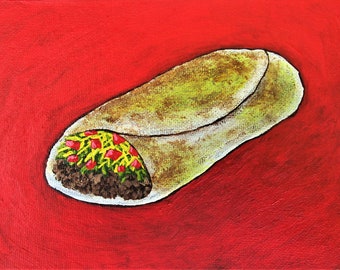 The Burrito (ORIGINAL DIGITAL DOWNLOAD) by Mike Kraus - art food mexican mexico south central america dinner lunch meal history love gifts