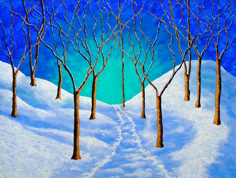 Winter Woods ORIGINAL DIGITAL DOWNLOAD by Mike Kraus christmas xmas kwanzaa hanukkah chanukah eid holidays great gifts presents snow fun image 1