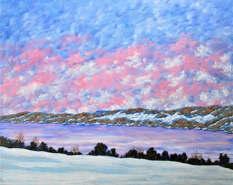 Skaneateles Lake (ORIGINAL ACRYLIC PAINTING) 16" x 20" by Mike Kraus - art finger lakes ny upstate new york rochester syracuse mother's day