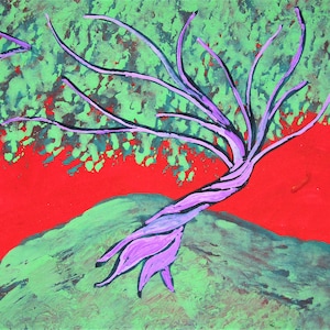 bois du crépuscule #490 (carte à collectionner d'artiste) 6,35 cm x 8,89 cm par Mike Kraus-acéo atc Noël Hanoucca aïd cadeau arbre randonnée