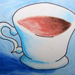 Morning Cup of Coffee #549 (ARTIST TRADING CARDS) 2.5" x 3.5" by Mike Kraus - aceo atc christmas xmas hanukkah chanukah kwanzaa eid gifts