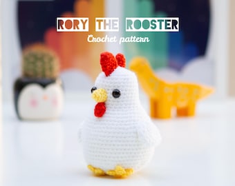 Rooster Crochet Pattern: Easy Chicken Amigurumi Cockerel Crochet Project (PDF Download)
