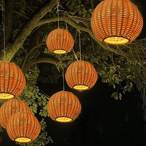 Plastic Rope Pendant Lantern,Outside Lighting,Patio&outdoor Lighting,Decor Chandelier Lighting,Diameter 8&quot; / 9.4&quot;,Use Low-voltage Light Bulb
