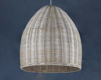 rattan pendant light etsy