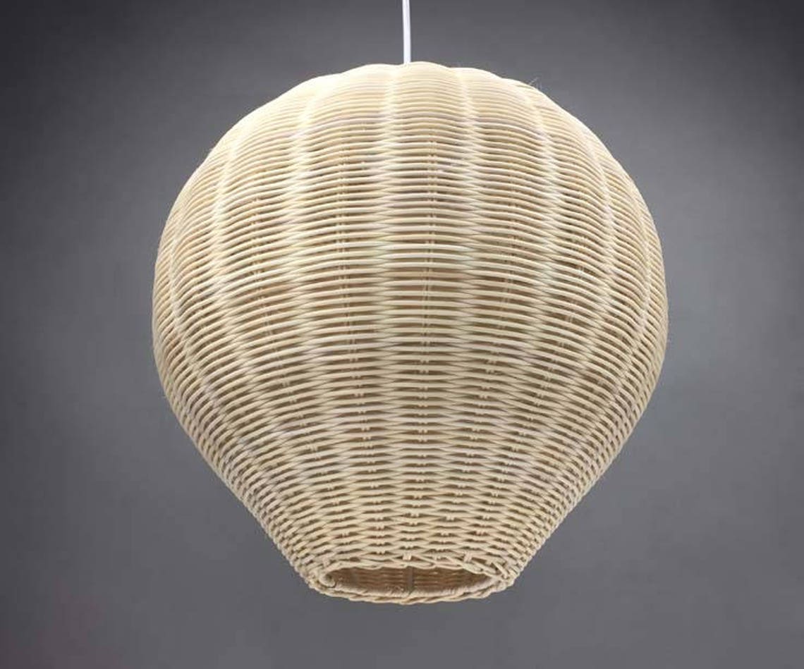Hand Woven Cane Pendant LightCountryside Light Etsy