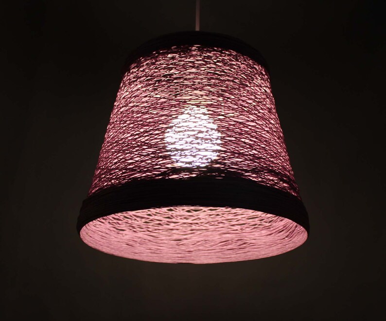 Conic Purple Pendant Light Diameter 30cm Purple Lighting Etsy