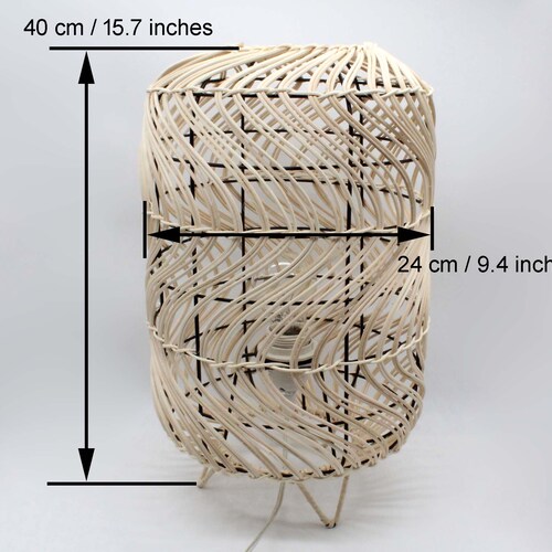 Creative Rattan Table Lamps - Rattan Desk Lighting Fixtures - No Plug Converter - 110-230V/50-60Hz - shops Free Shipping Worldwide