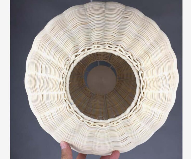 Hand Woven Cane Pendant LightCountryside Light FixturesRustic