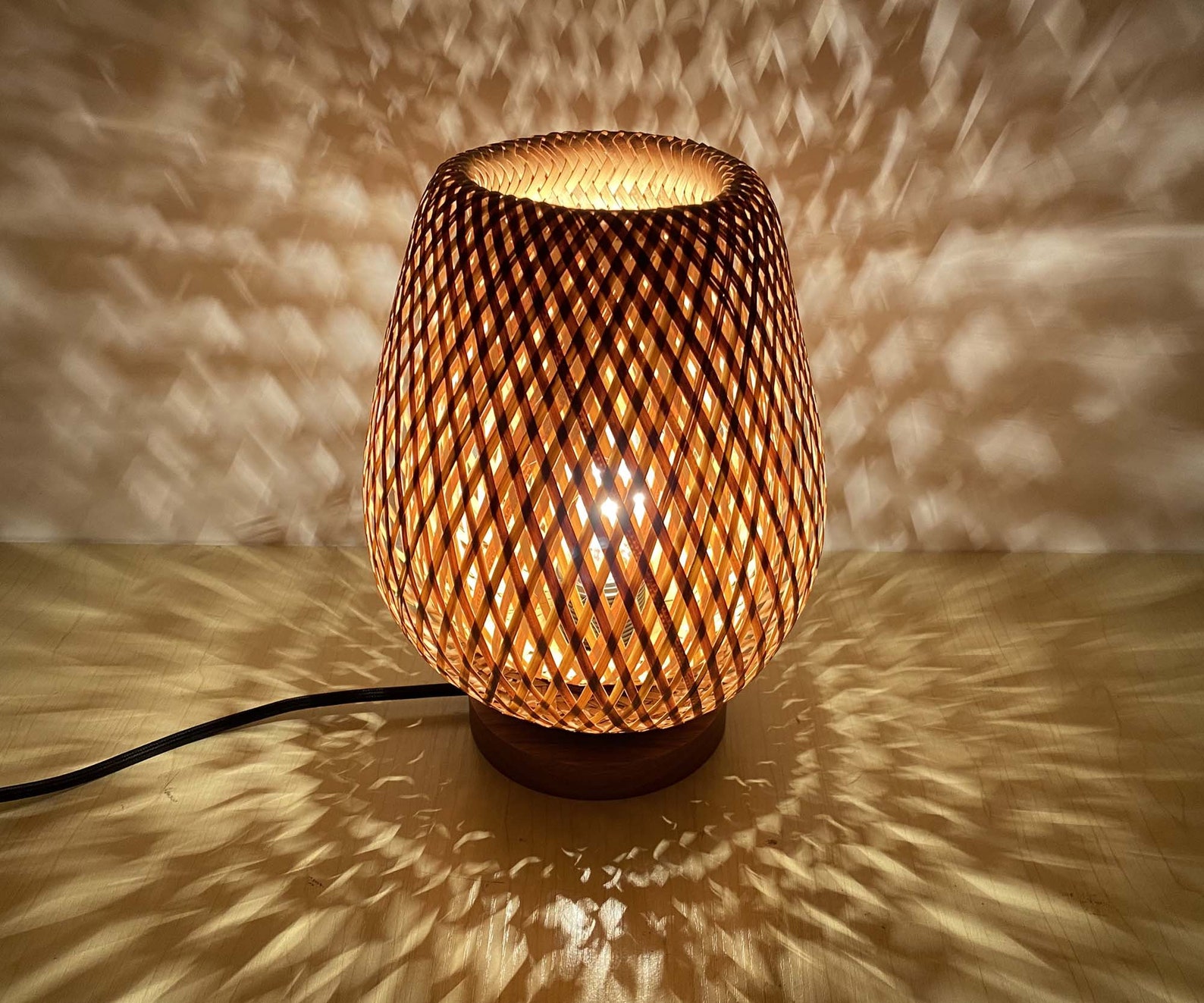 Handwoven Bamboo Table Lamps Desk Lamps Bamboo Lamp Table Etsy