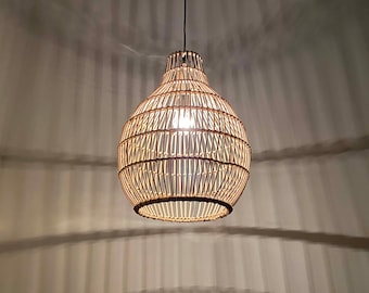 ひょうたんランプシェード照明 楽天市場】ペンダントライト ランプシェード ラタン製