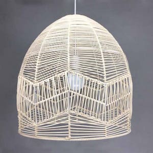 Rattan Lighting Fixture Bell Shaped Design Pendant Light-Rattan Lamp Fixture-Pendant Lighting-Decor Lighting-Dining Room Lighting 110-240V image 1