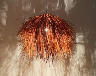 Boho Chic Rattan Pendant Light - Natural Fiber Hanging Lamp