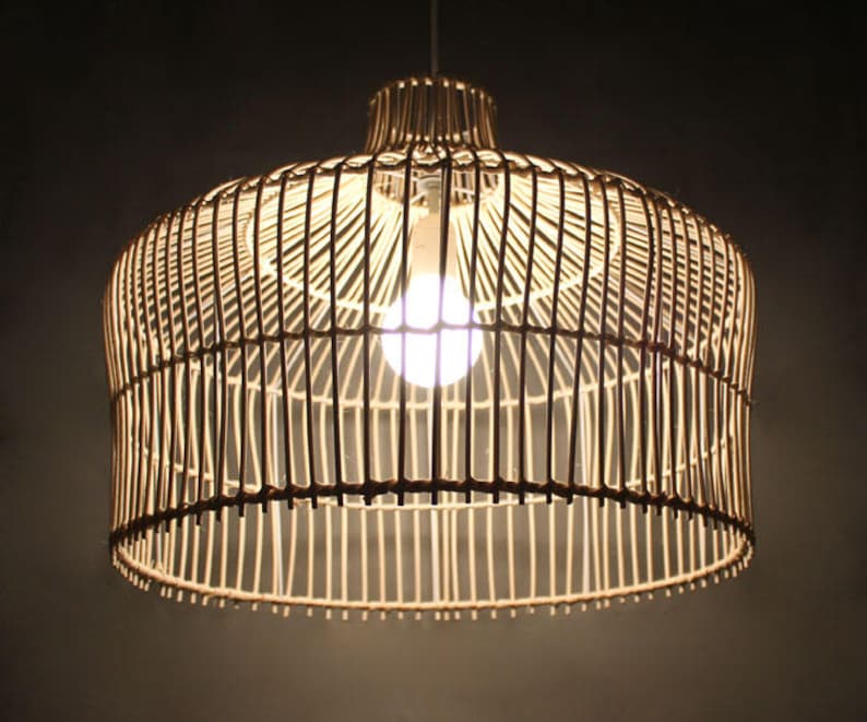 Rattan Elegant Pendant Lights Decorative Lighting Rustic Wicker Fixture Cane 110 240v
