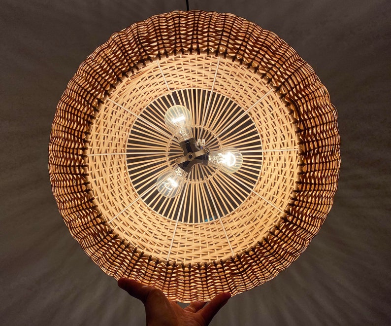 Handwoven Rattan Pendant Light, Gourd-shaped Island Ceiling Light ...