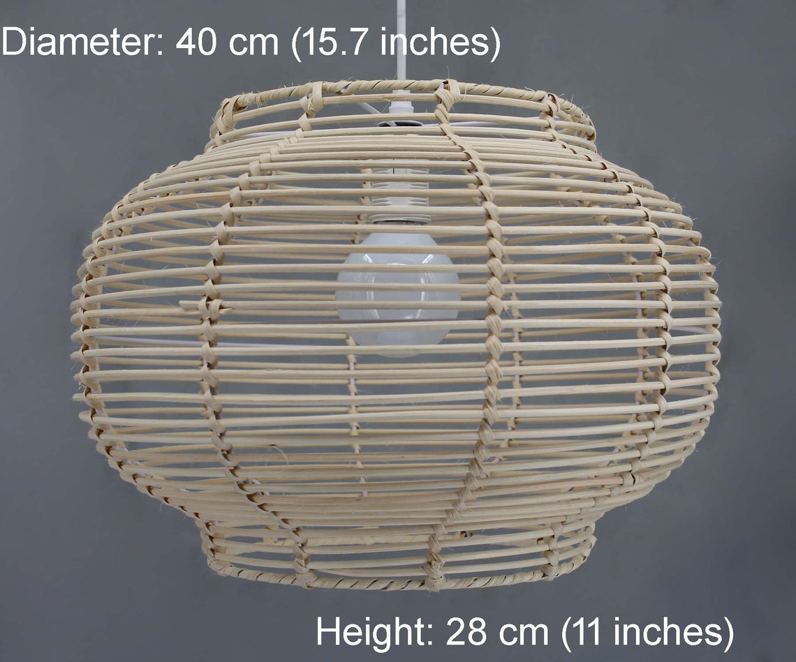 Rattan Lantern Pendant Lights - Rustic Lighting - Home Living Lighting ...