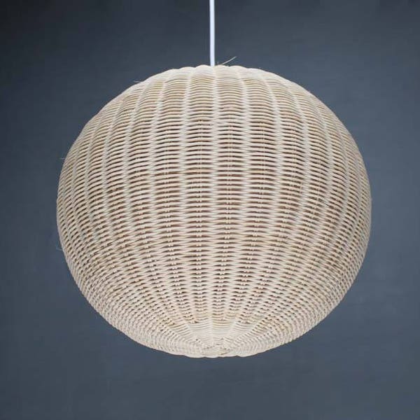 Rattan Pendant Lights-Ball Hanging Lamps-Sphere Pendant Lights-Sphere Lampshade-Rustic Lighting-Ball Lamps-Decor Lighting-Lighting Fixture