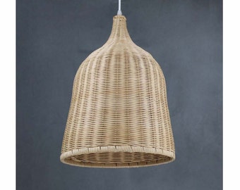 Rattan Lighting Fixture - Pendant Light - One Lampholder 110-240V - Pendant Lamp - Droplamp-Ceiling lighting-Home or Bar decor Lighting