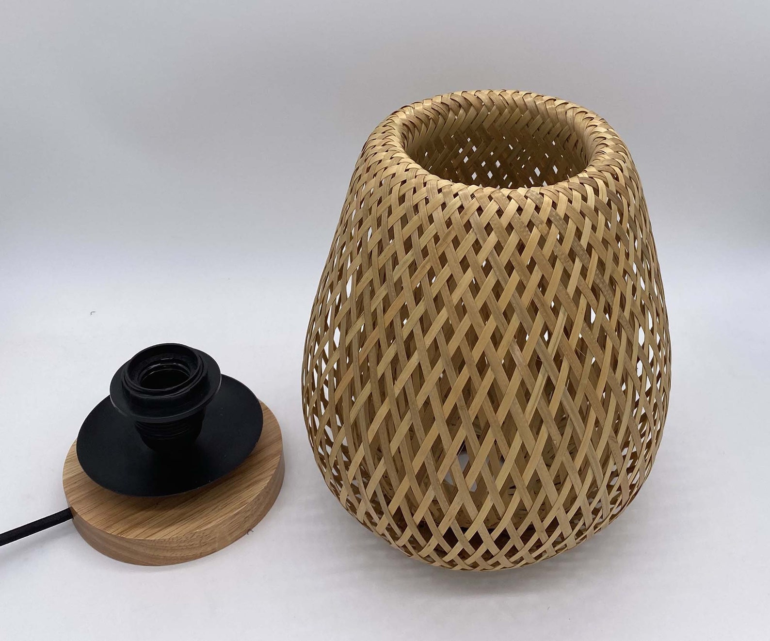 Handwoven Bamboo Table Lamps Desk Lamps Bamboo Lamp Table Etsy