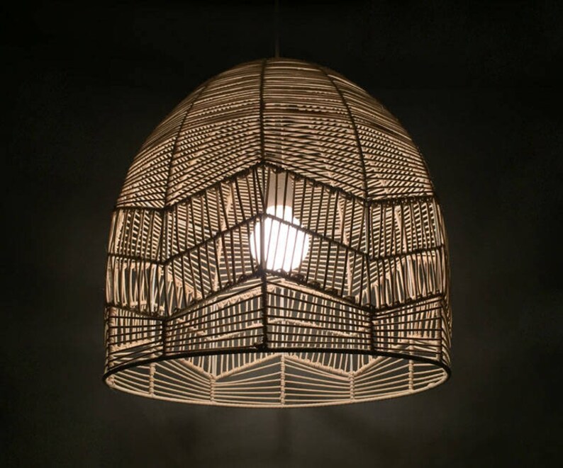 Handmade Natural Rattan Pendant LightsHand Make Rattan Etsy