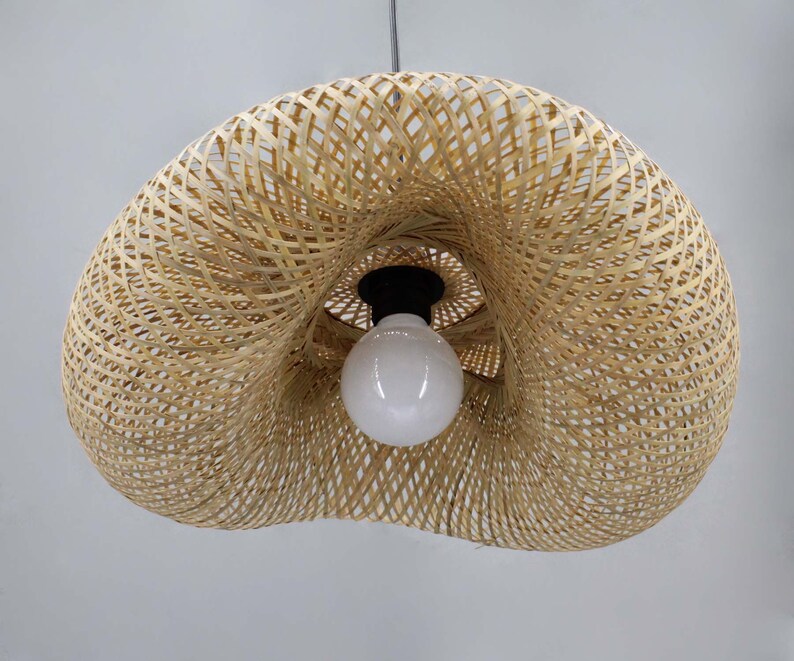 Romantic Bamboo Pandent Light Rustic Lighting Fixtures Etsy