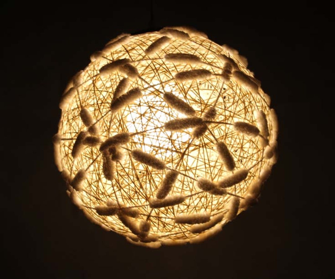 Spherical Fixure Handwoven Paper Rope Globe Pendant Light - Spherical Ceiling Fixture - Etsy
