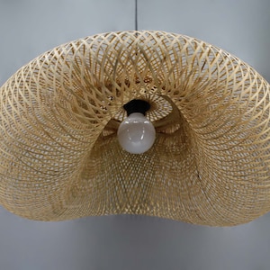 Handwoven Bamboo Ceiling Light Fixture,Bamboo Pendant Light,Home Living Pendant Light,Farmhouse  Lighting,Creative Bamboo Lighting Fixture