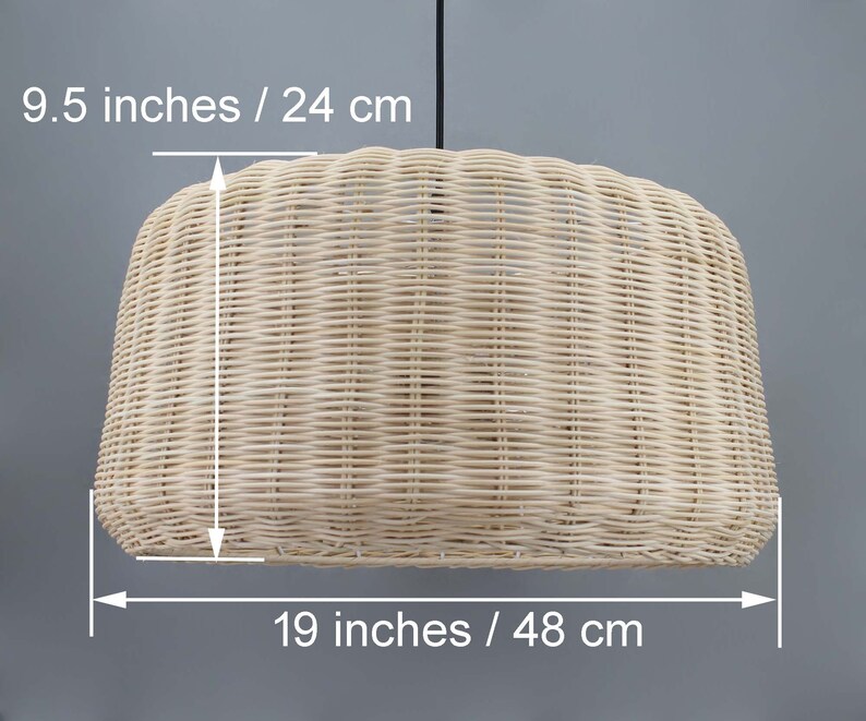 Circular Truncated Cone Shaped Pendant Light Rattan Pendant Light Three Light Bulb Sockets 110-240V/50-60Hz Free Shipping Worldwide image 7